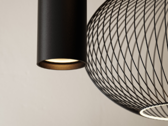 Hanglamp Como Ø50cm - RAL 9005 - incl. 5x lichtbron Hanglamp Como Ø50cm - RAL 9005 - incl. 5x lichtbron