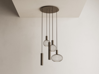 Hanglamp Como Ø50cm - platinum - incl. 5x lichtbron Moderne hanglamp voor boven eettafel