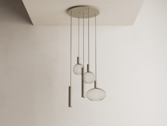 Moderne hanglamp met vijf lichtpunten