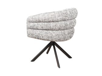 Eetkamerstoel Imola - be fine grey - onderstel venus - metaalkleur zwart Eetkamerstoel Imola - be fine grey - onderstel venus - metaalkleur zwart