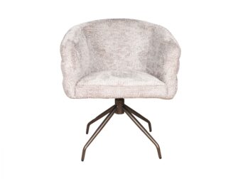 Eetkamerstoel Imola - be lovely beige - onderstel atlas - metaalkleur anodic bruin Eetkamerstoel Imola - be lovely beige - onderstel atlas - metaalkleur anodic bruin