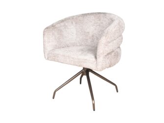 Eetkamerstoel Imola - be lovely beige - onderstel atlas - metaalkleur anodic bruin Eetkamerstoel Imola - be lovely beige - onderstel atlas - metaalkleur anodic bruin