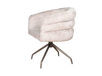 Eetkamerstoel Imola - be lovely beige - onderstel atlas - metaalkleur anodic bruin Eetkamerstoel Imola - be lovely beige - onderstel atlas - metaalkleur anodic bruin