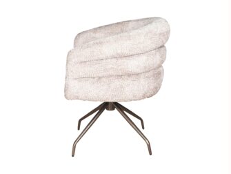 Eetkamerstoel Imola - be lovely beige - onderstel atlas - metaalkleur anodic bruin Eetkamerstoel Imola - be lovely beige - onderstel atlas - metaalkleur anodic bruin