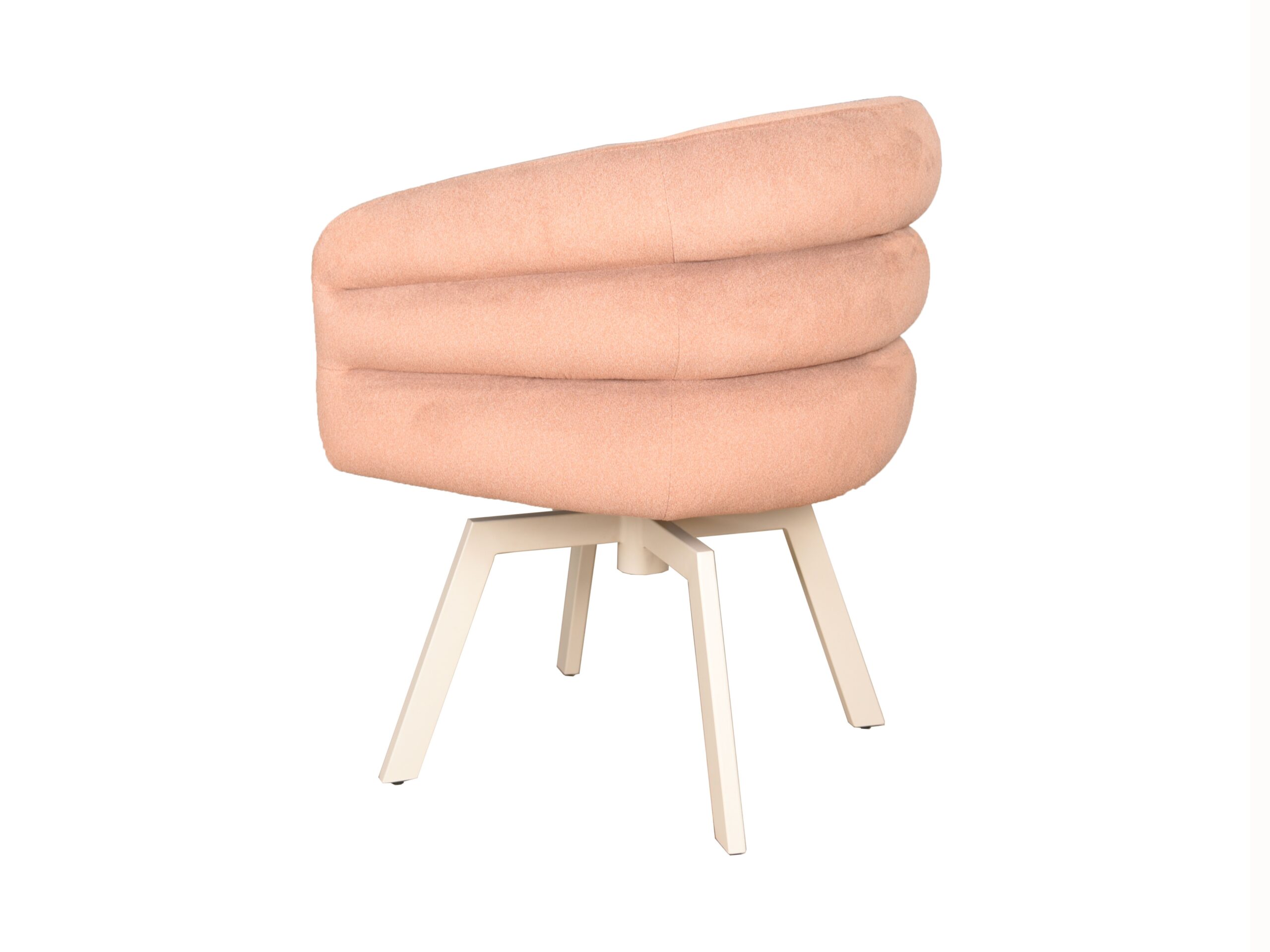 Eetkamerstoel Imola - cashmere blush - onderstel mars- metaalkleur beige