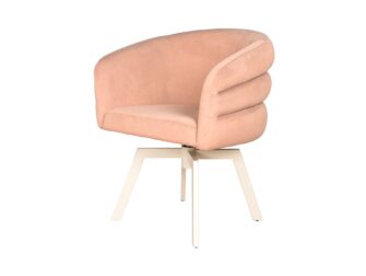 Eetkamerstoel Imola - cashmere blush - onderstel mars- metaalkleur beige Eetkamerstoel Imola - cashmere blush - onderstel mars- metaalkleur beige