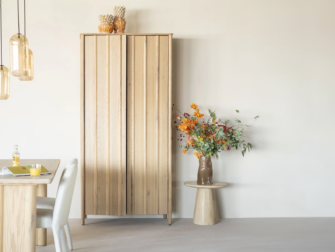 wandkast naturel eiken met veel opberg