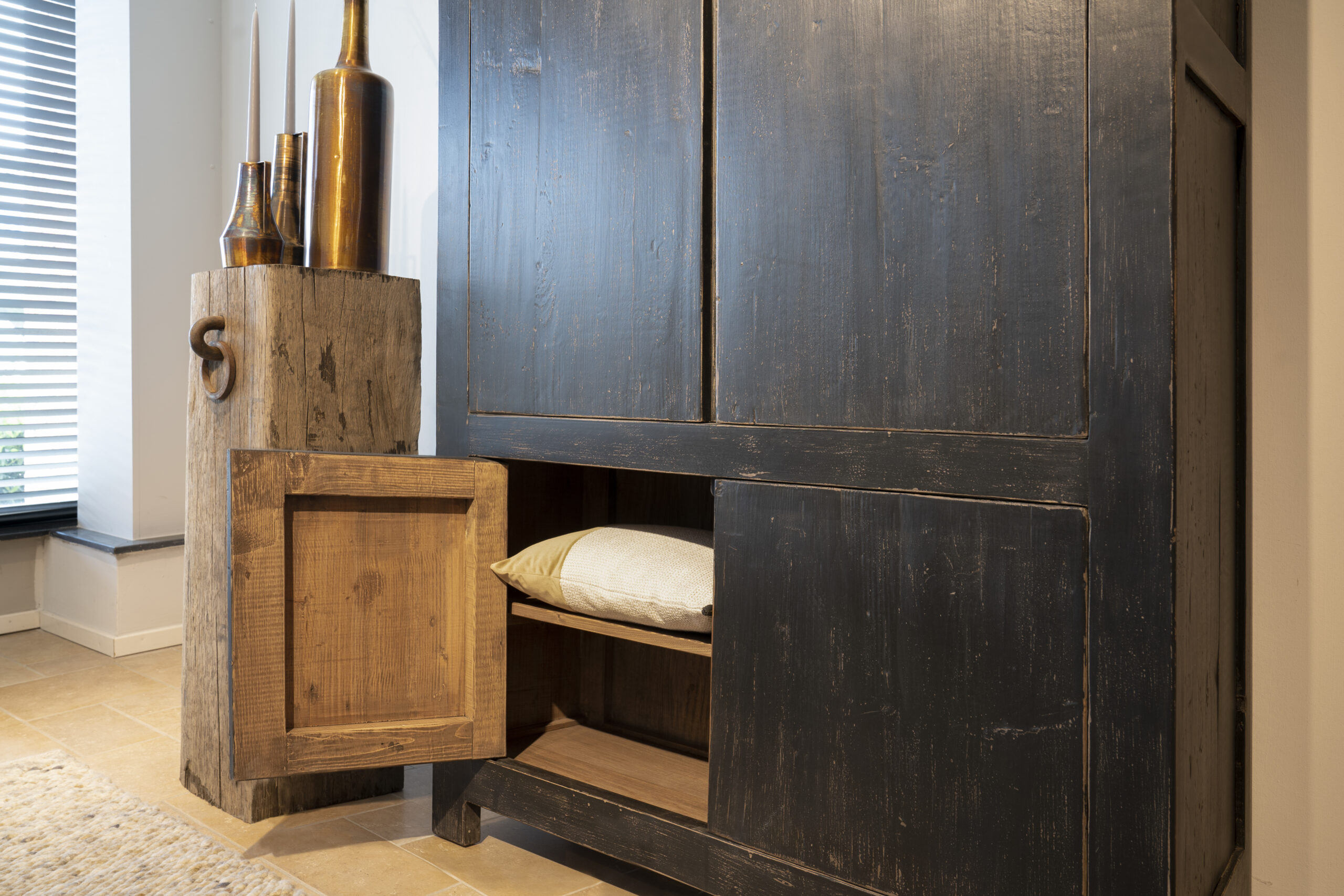 stoere opbergkast met stijlvolle uitstraling