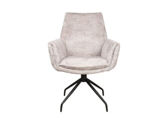 Eetkamerstoel Lisboa - be lovely beige - onderstel atlas - metaalkleur zwart Eetkamerstoel Lisboa - be lovely beige - onderstel atlas - metaalkleur zwart