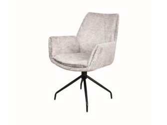 Eetkamerstoel Lisboa - be lovely beige - onderstel atlas - metaalkleur zwart Eetkamerstoel Lisboa - be lovely beige - onderstel atlas - metaalkleur zwart