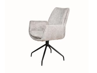 Eetkamerstoel Lisboa - be lovely beige - onderstel atlas - metaalkleur zwart Eetkamerstoel Lisboa - be lovely beige - onderstel atlas - metaalkleur zwart