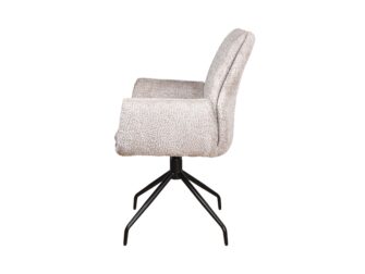 Eetkamerstoel Lisboa - be lovely beige - onderstel atlas - metaalkleur zwart Eetkamerstoel Lisboa - be lovely beige - onderstel atlas - metaalkleur zwart