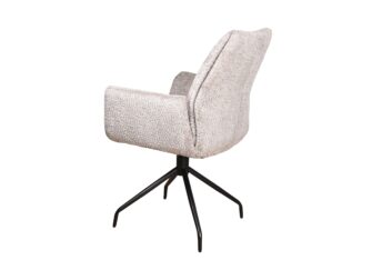 Eetkamerstoel Lisboa - be lovely beige - onderstel atlas - metaalkleur zwart Eetkamerstoel Lisboa - be lovely beige - onderstel atlas - metaalkleur zwart