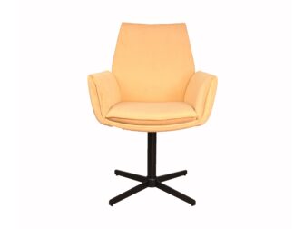 Eetkamerstoel Lisboa - cashmere yellow - onderstel iras - metaalkleur zwart Eetkamerstoel Lisboa - cashmere yellow - onderstel iras - metaalkleur zwart