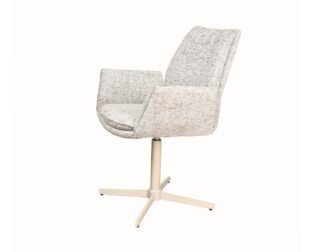 Eetkamerstoel Lisboa - be fine beige - onderstel iras - metaalkleur beige Eetkamerstoel Lisboa - be fine beige - onderstel iras - metaalkleur beige