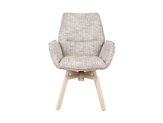 Eetkamerstoel Griffin - be trendy cream - onderstel mars - metaalkleur beige