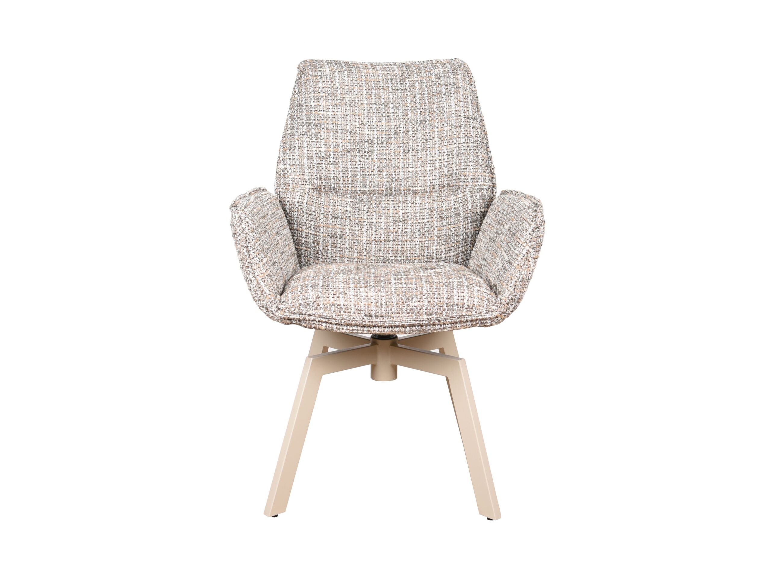 Eetkamerstoel Griffin - be trendy cream - onderstel mars - metaalkleur beige