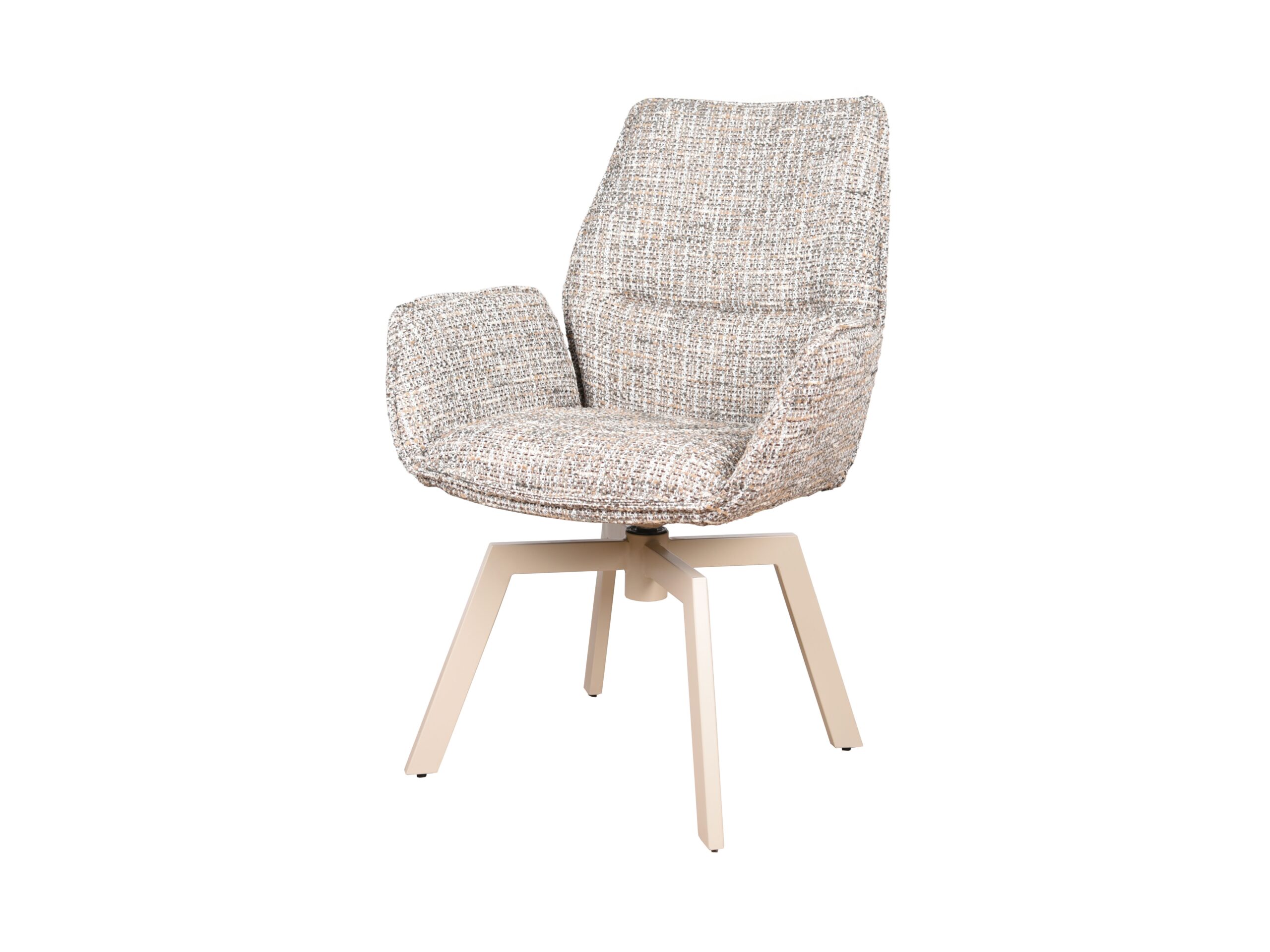 Eetkamerstoel Griffin - be trendy cream - onderstel mars - metaalkleur beige