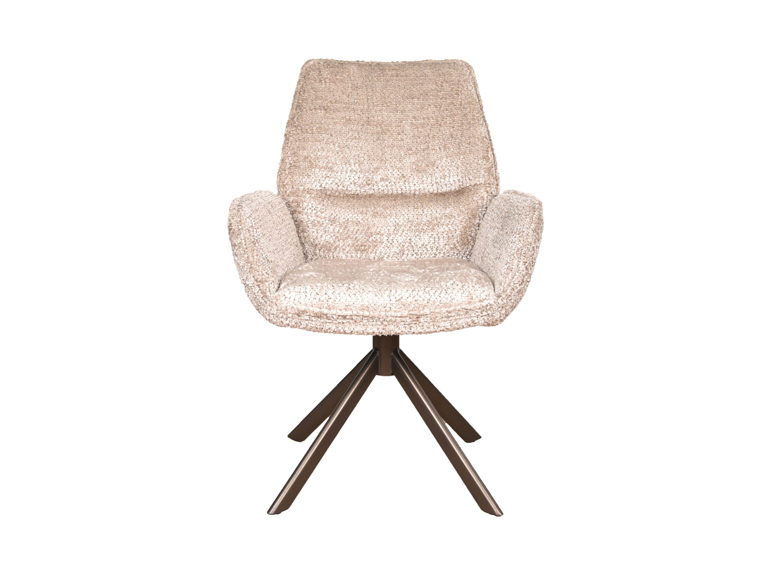 Eetkamerstoel Griffin - be lovely mouse - onderstel venus - metaalkleur anodic bruin