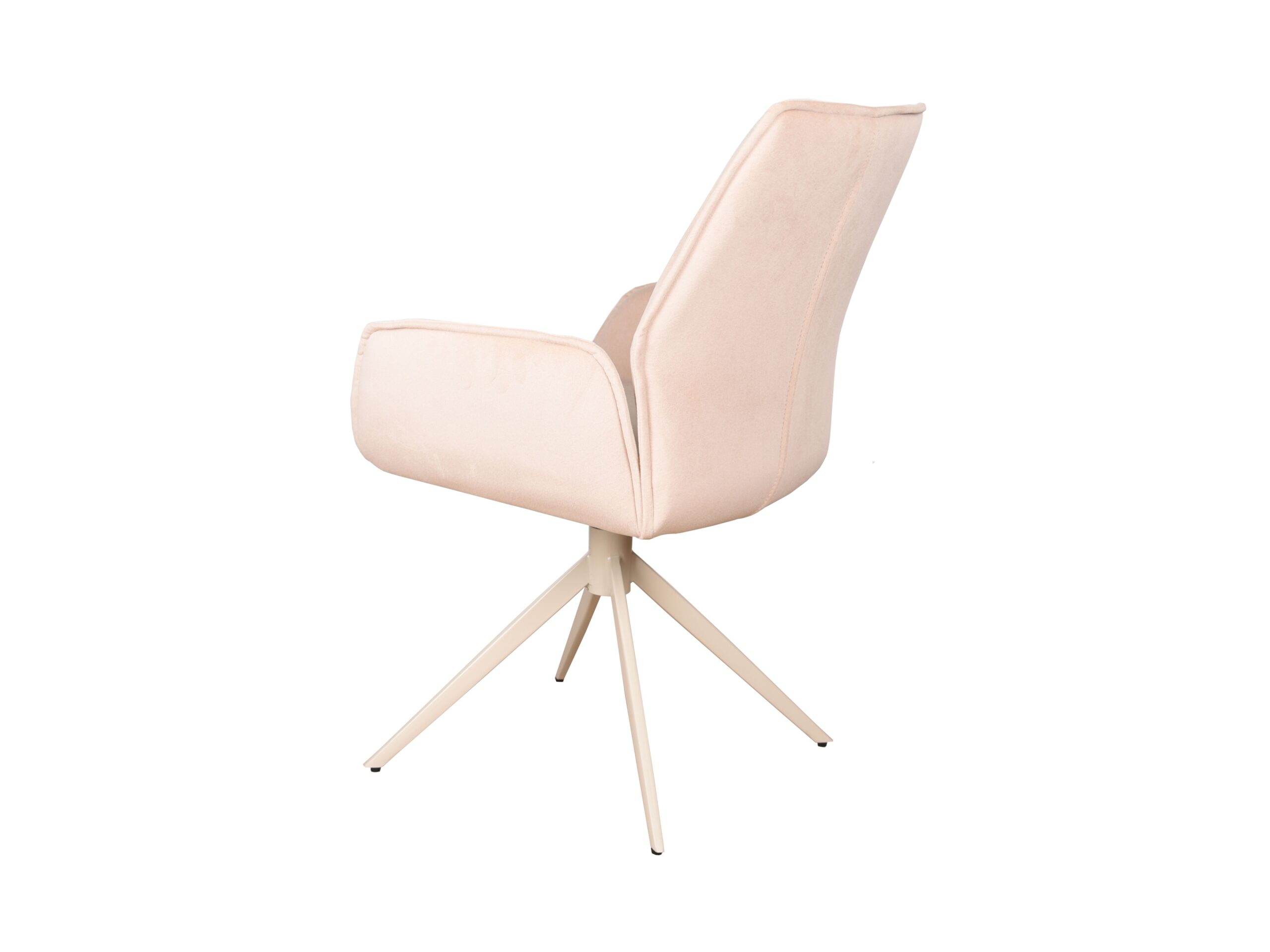 Eetkamerstoel Griffin - cashmere blush - onderstel moon - metaalkleur beige