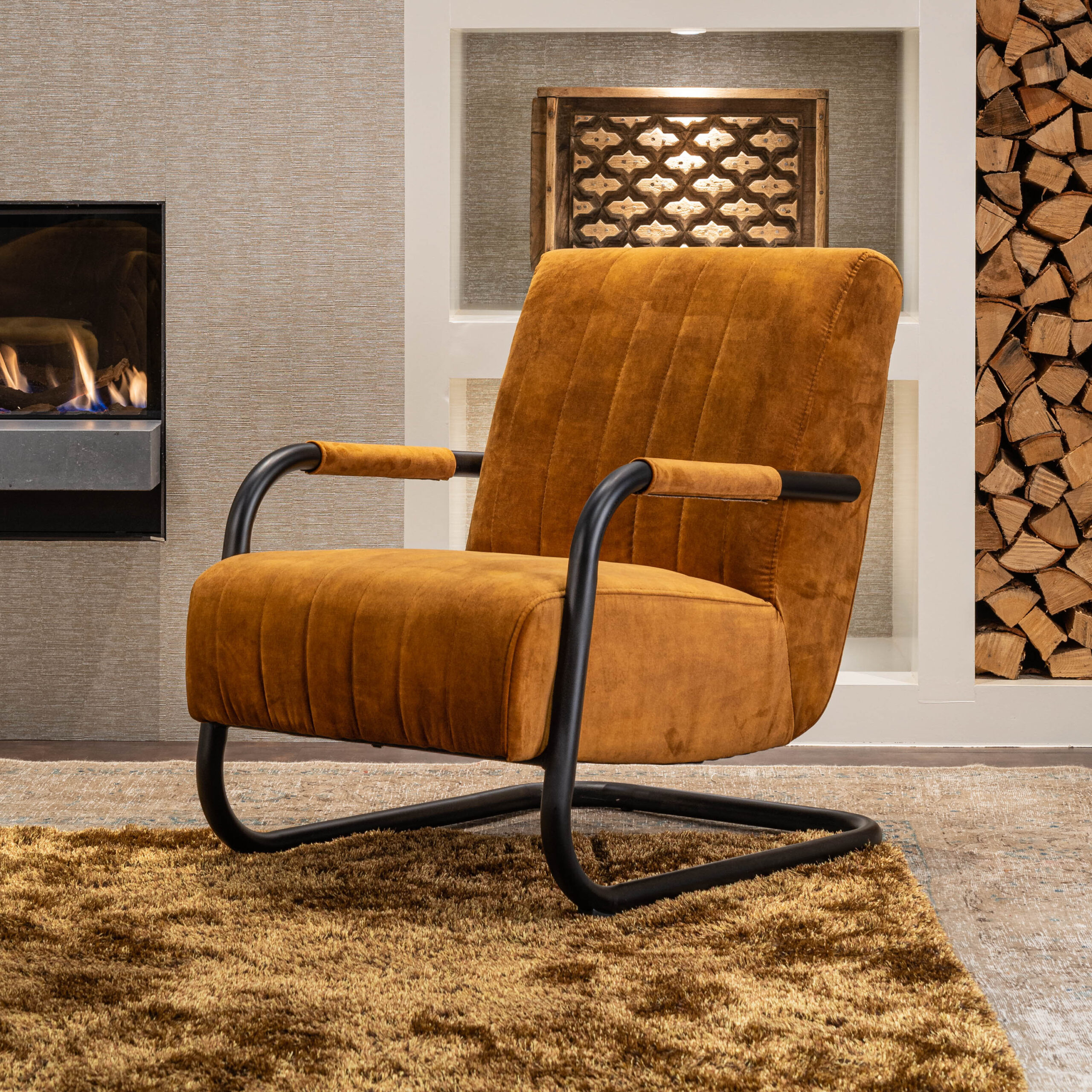 Velvet fauteuil Granby