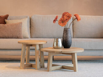 Salontafel Bayonne - Ø45x45cm - Ø65x35cm - tweede laag oud eiken