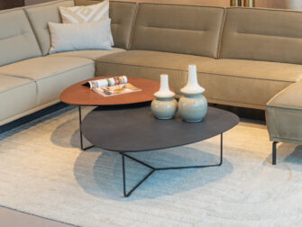 Salontafel Kivi - stone - 100x34cm - lime midnight + 80x40cm - lime earth baked