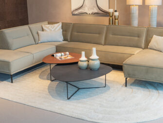 Salontafel Kivi - stone - 100x34cm - lime midnight + 80x40cm - lime earth baked