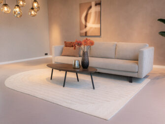 Salontafel Le Mans - 120x55x33cm - ovaal - verjongd - deer brown soft gloss - onderstel Nancy 4 poot (2)