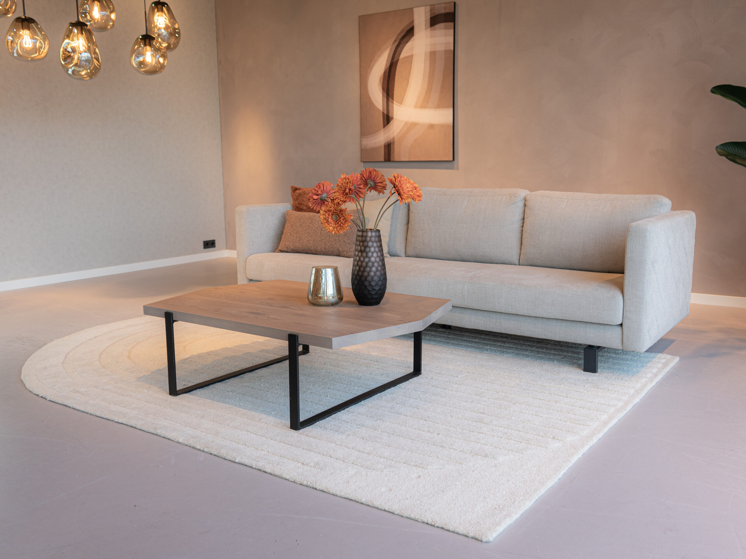 Salontafel Le Mans - 120x80x36cm - cinnamon - monolith - onderstel Carpentras (2)