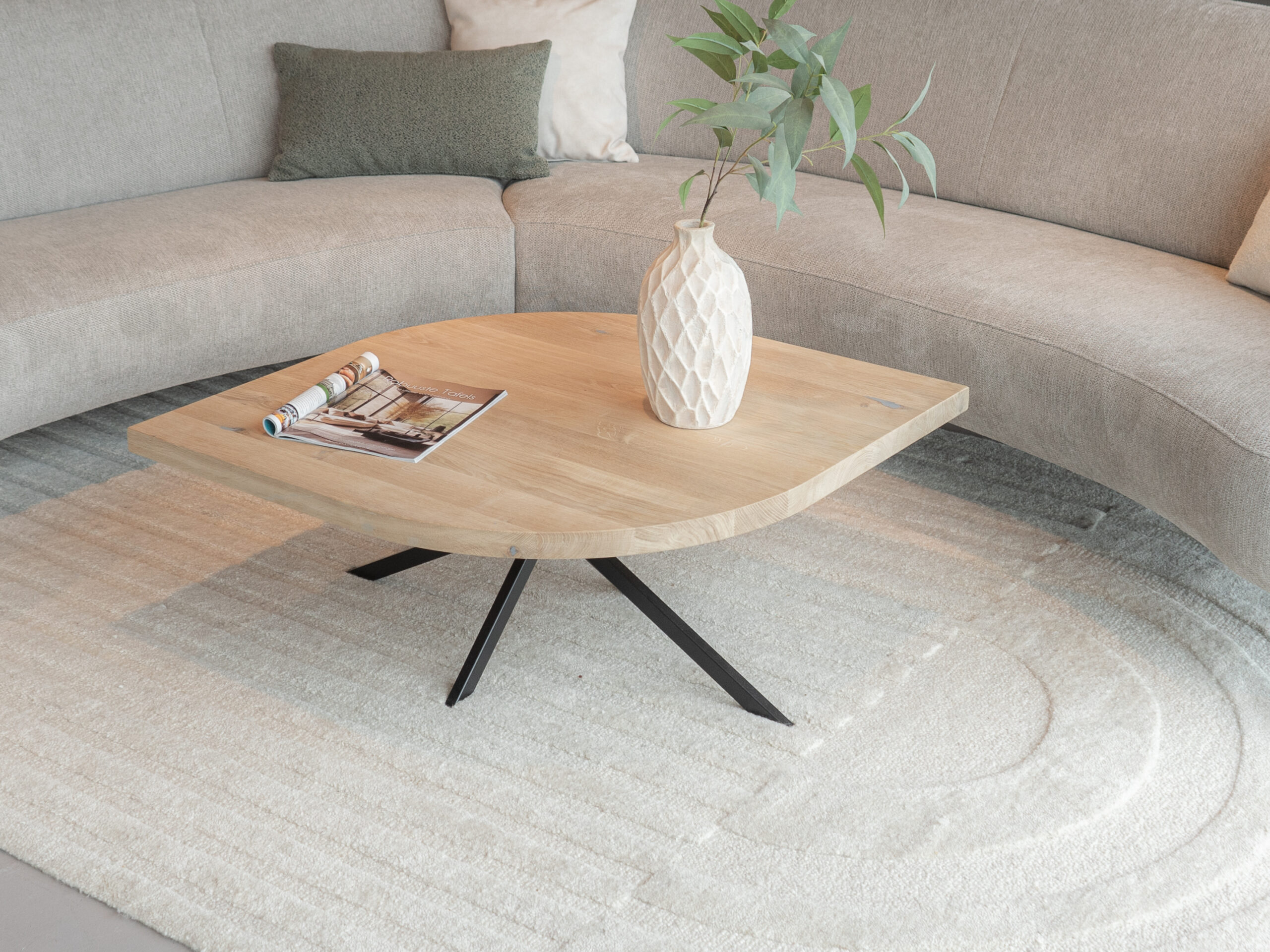 90x90cm salontafel leaf ultra matte lak