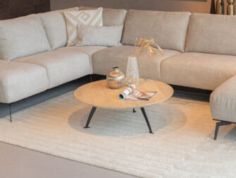 ronde massief eiken salon tafel