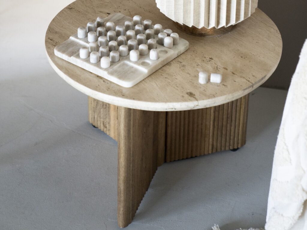 travertin en mangohout