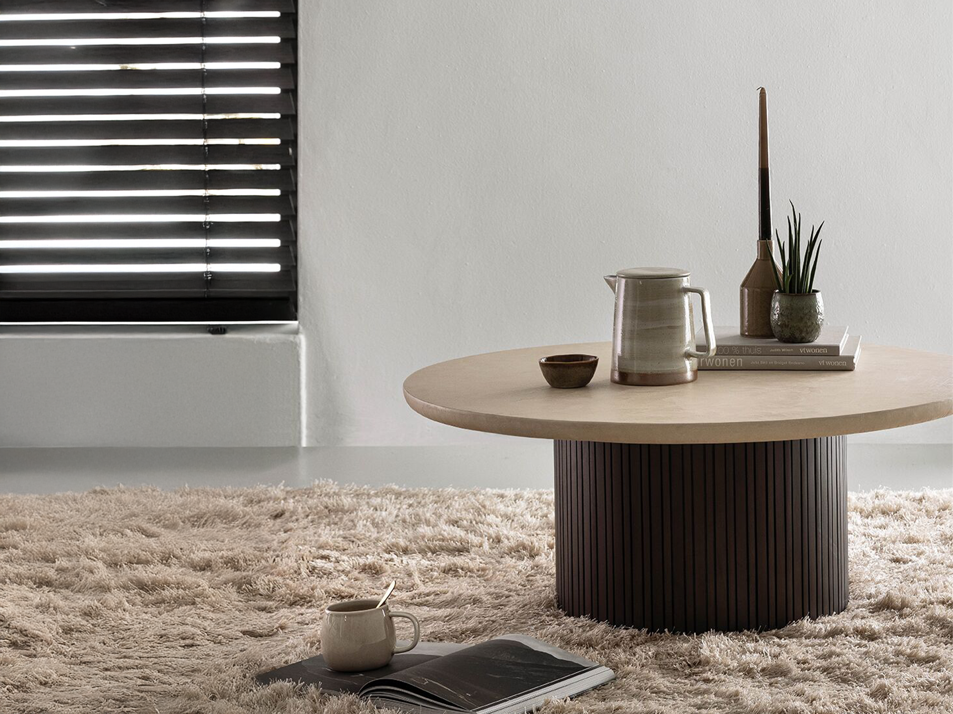 Salontafel Maroon - Ø90x35cm