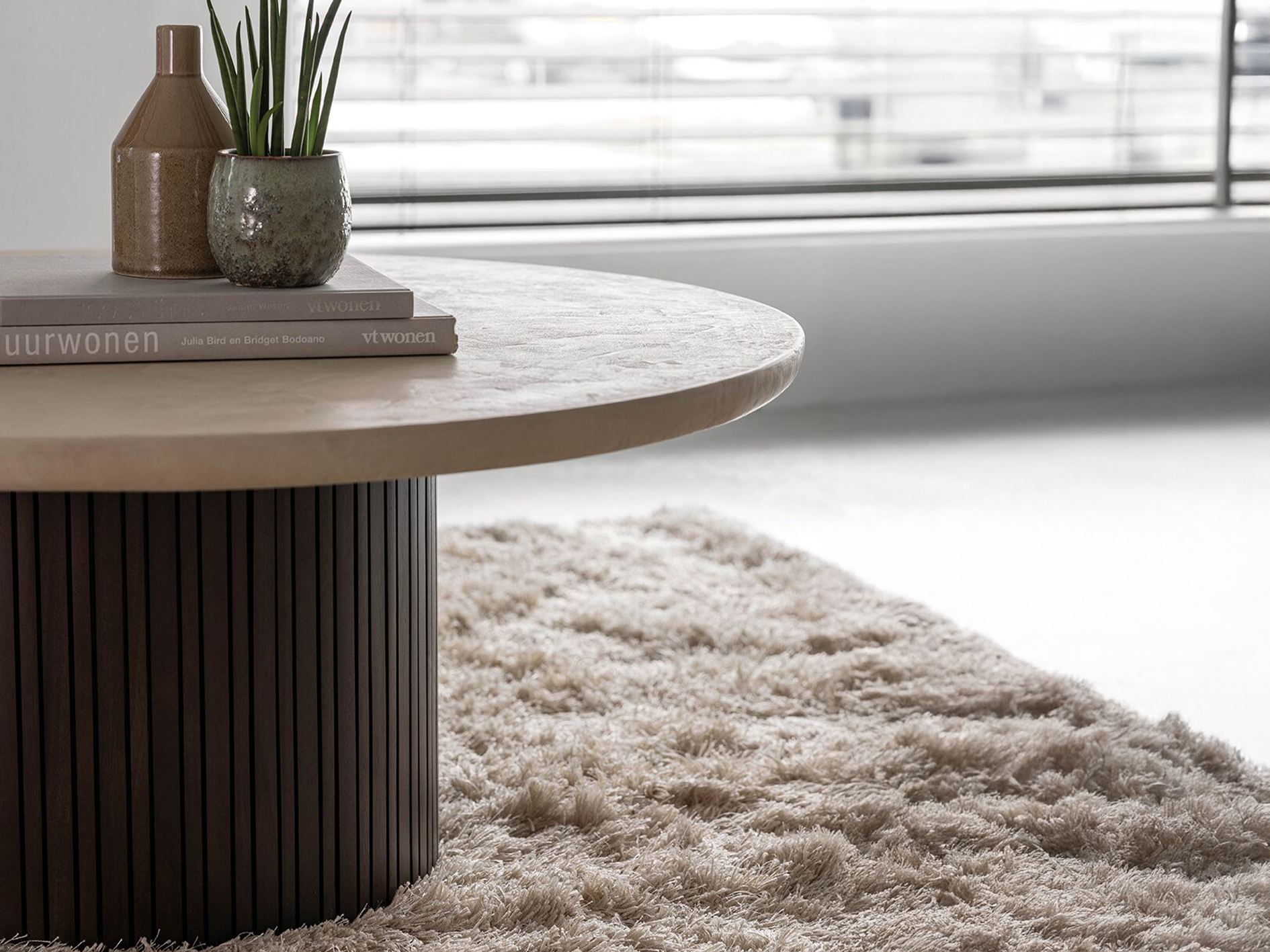 Salontafel Maroon - Ø90x35cm