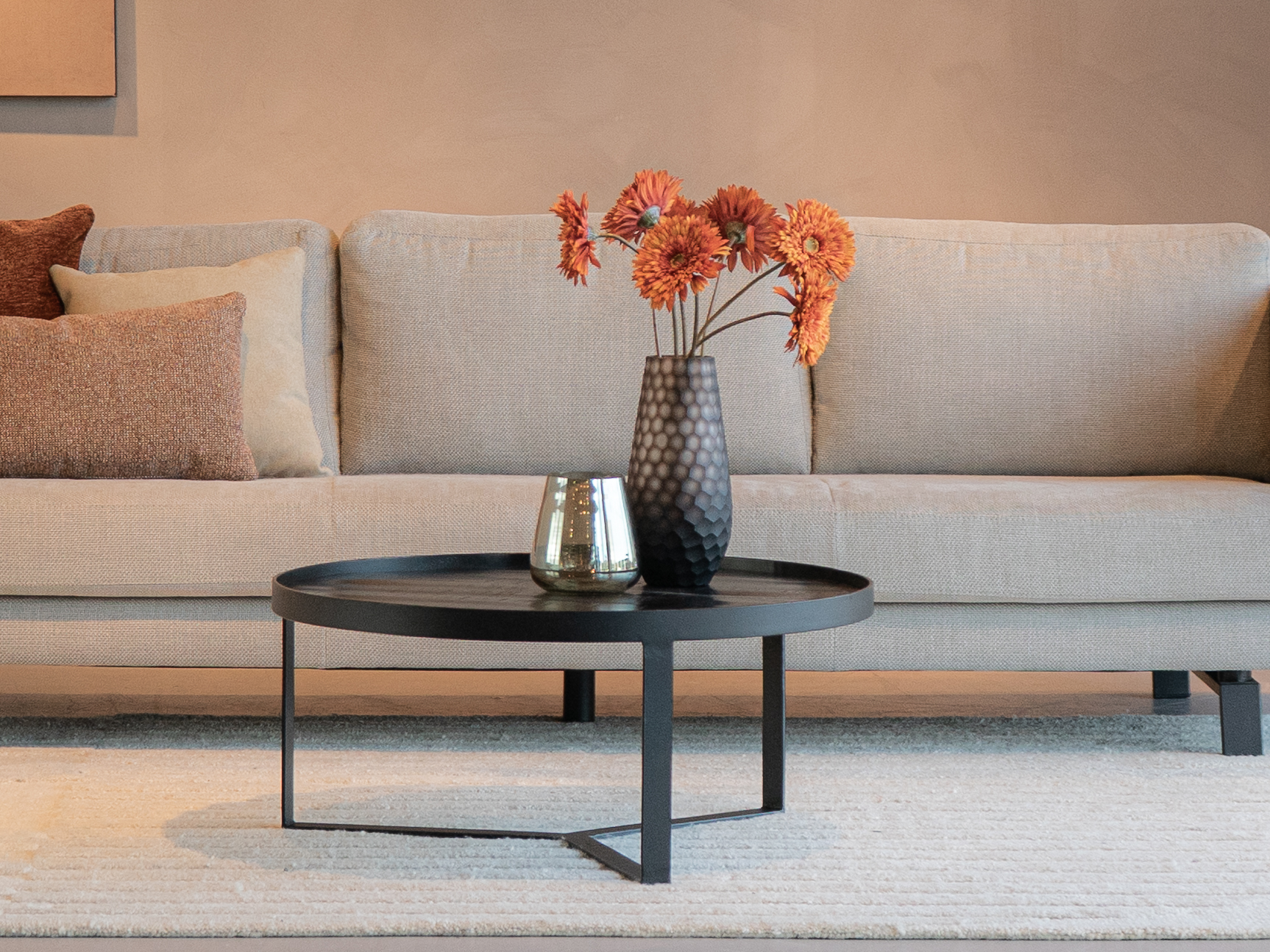 Salontafel Modena - Ø80x35cm - black