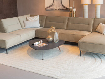 Salontafel Montalcino - 100cm - stone - lime midnight - metaalkleur copper