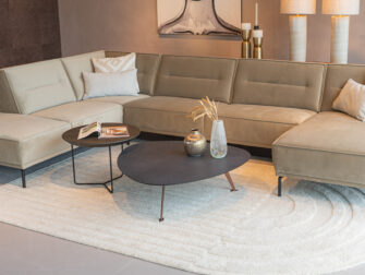 Salontafel Montalcino - 100cm - stone - lime midnight + salontafel Tellaro - 60x45cm - night glow