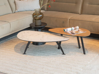 Salontafel Montalcino 100x55 - kiezel - carrara frosted white