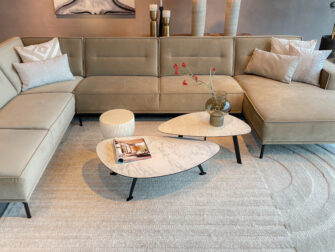 Salontafel Montalcino 100x55 - kiezel - carrara frosted white