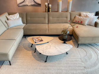 Salontafel Montalcino 100x55 - kiezel - carrara frosted white