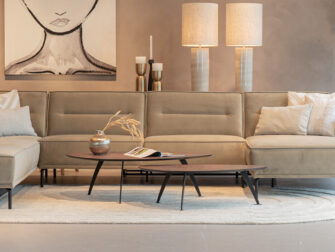 Salontafel Montalcino 100x55 - kiezel - lime earth baked + 80x45cm