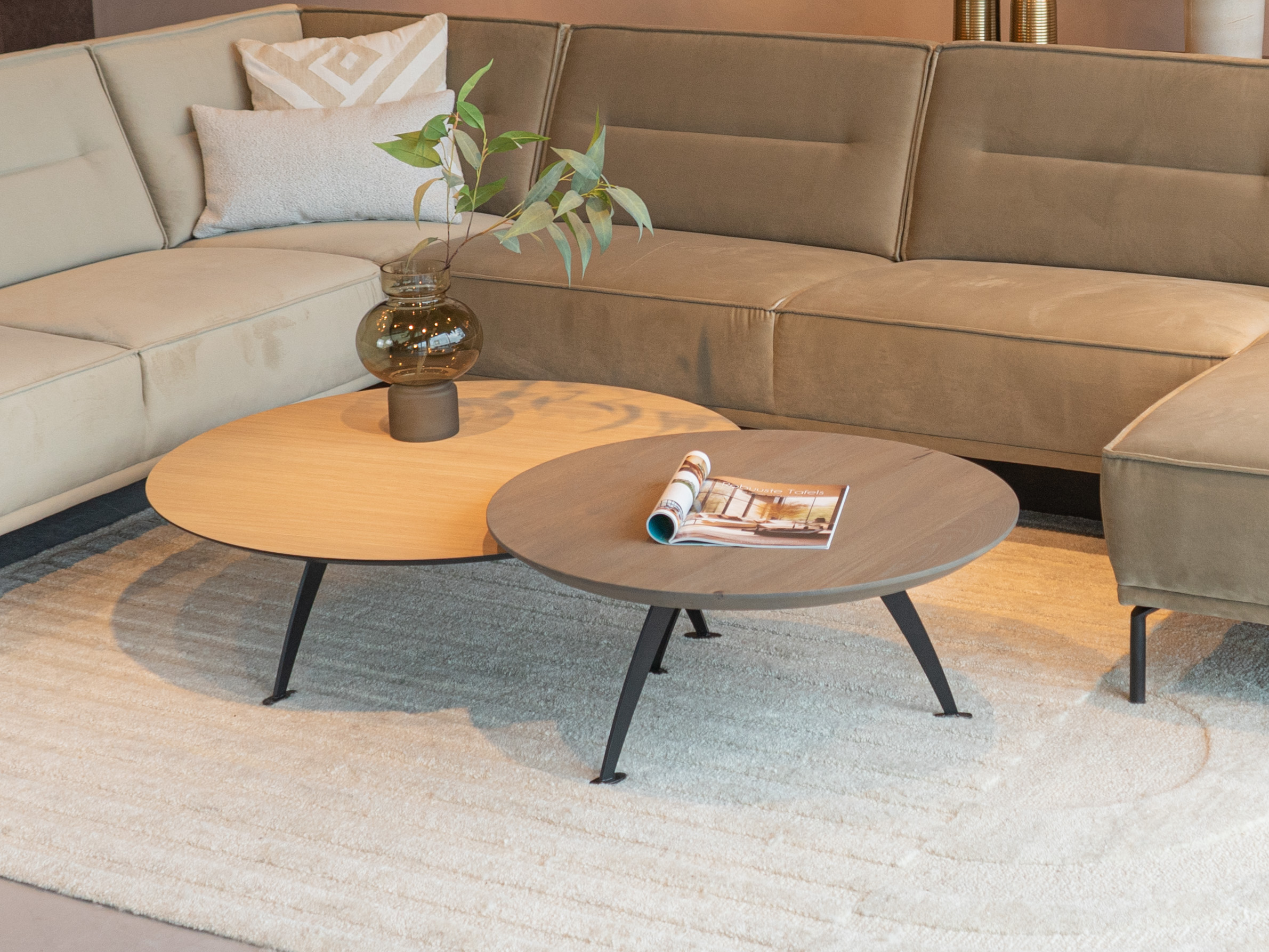 Salontafel Dritto - Ø100cm - rond - master oak light natural