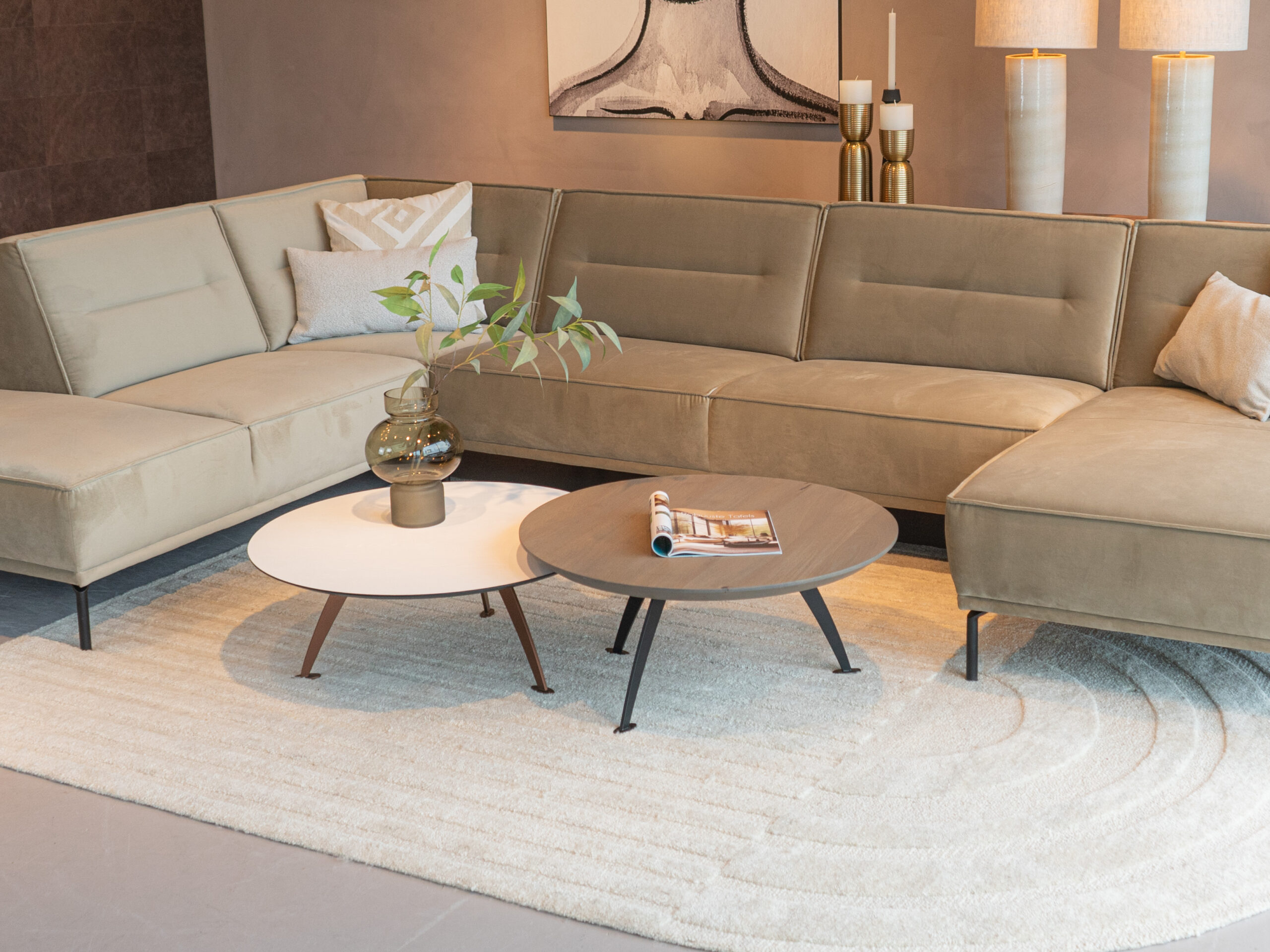 Salontafel Montalcino - Ø80cm - rond - elegant white