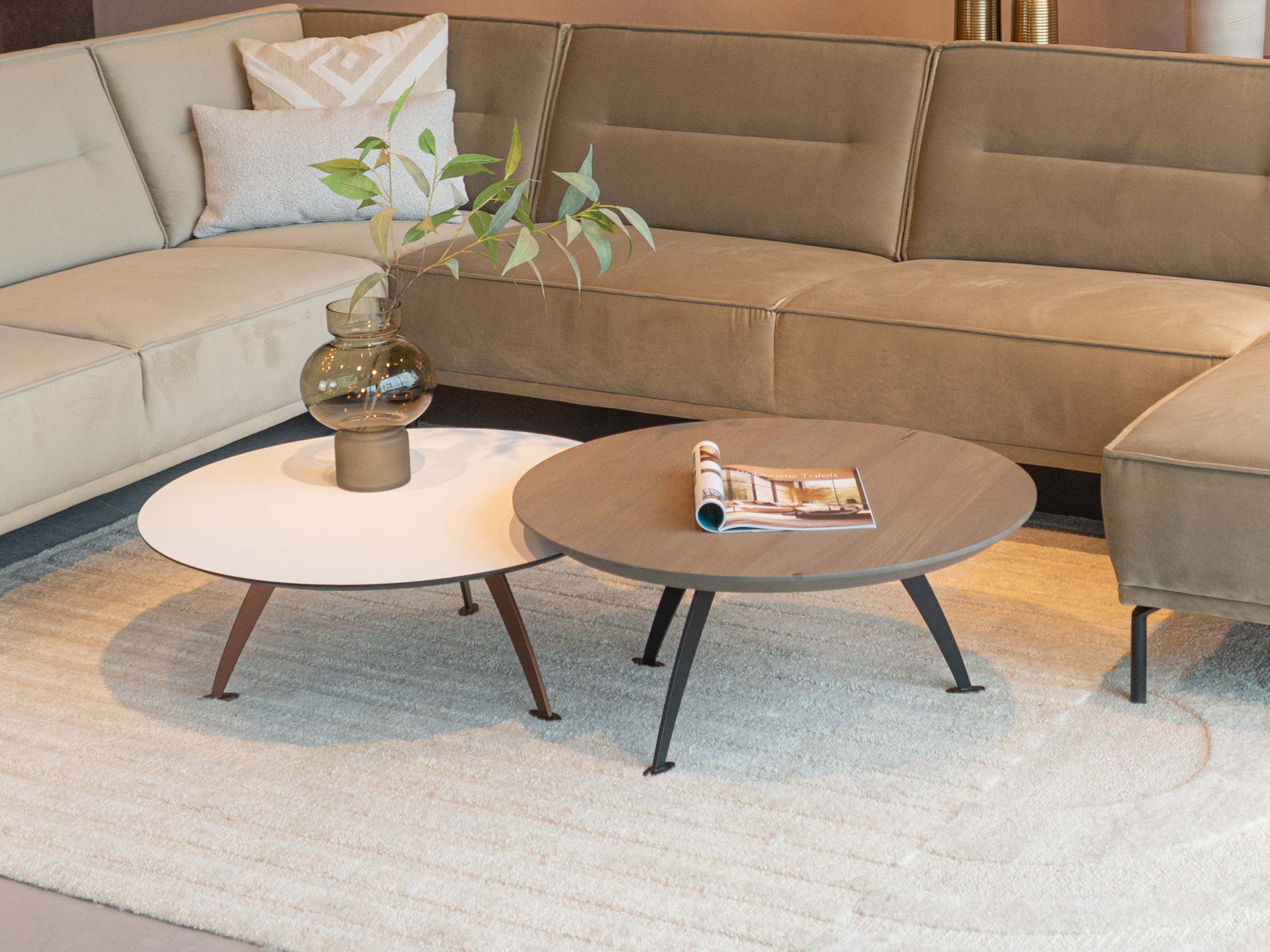 Salontafel Montalcino - Ø80cm - rond - elegant white