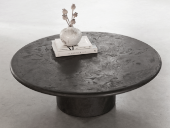 ronde betonlook salontafel