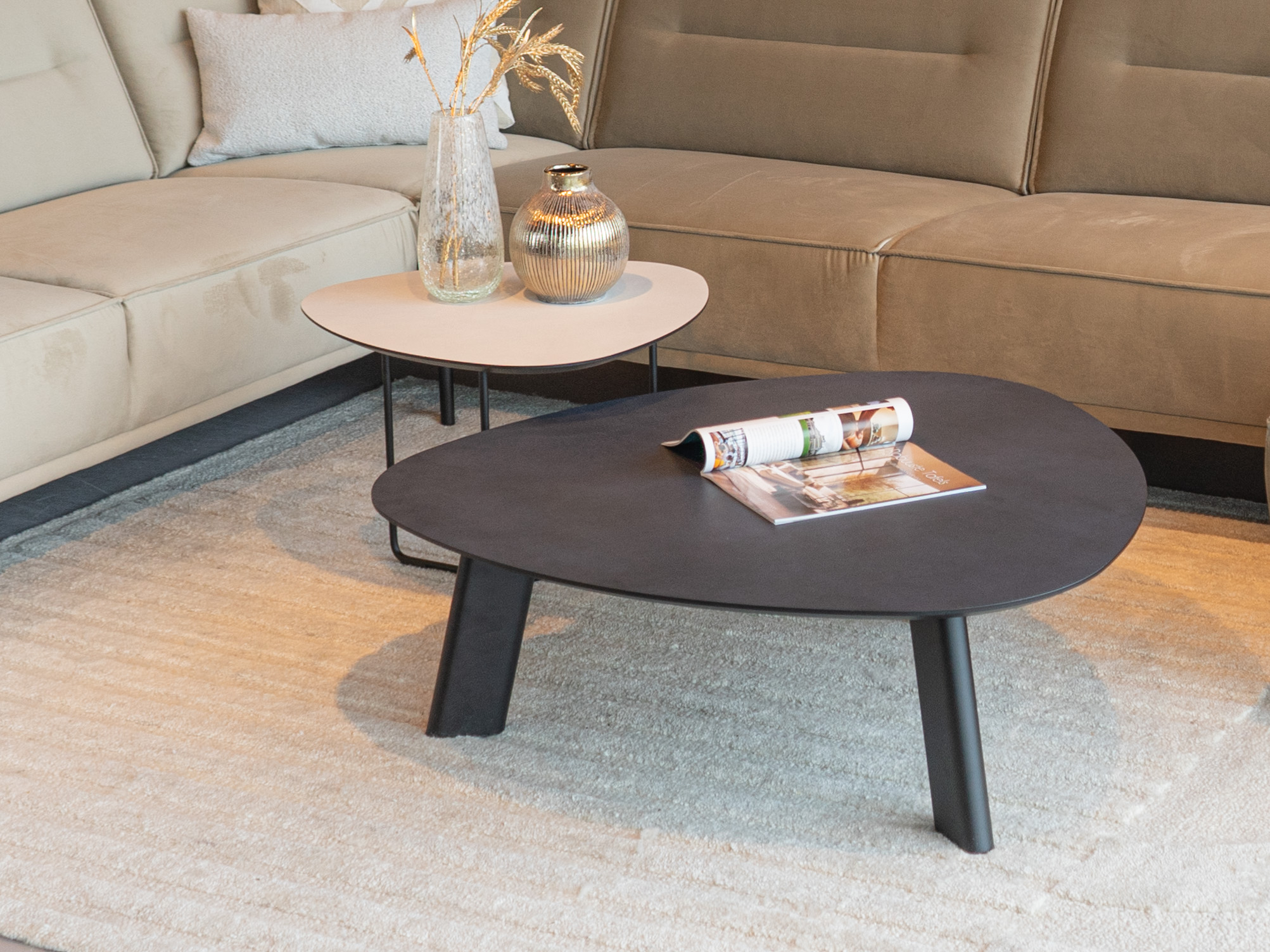 Salontafel Pavia - 100x35cm - stone - lime midnight