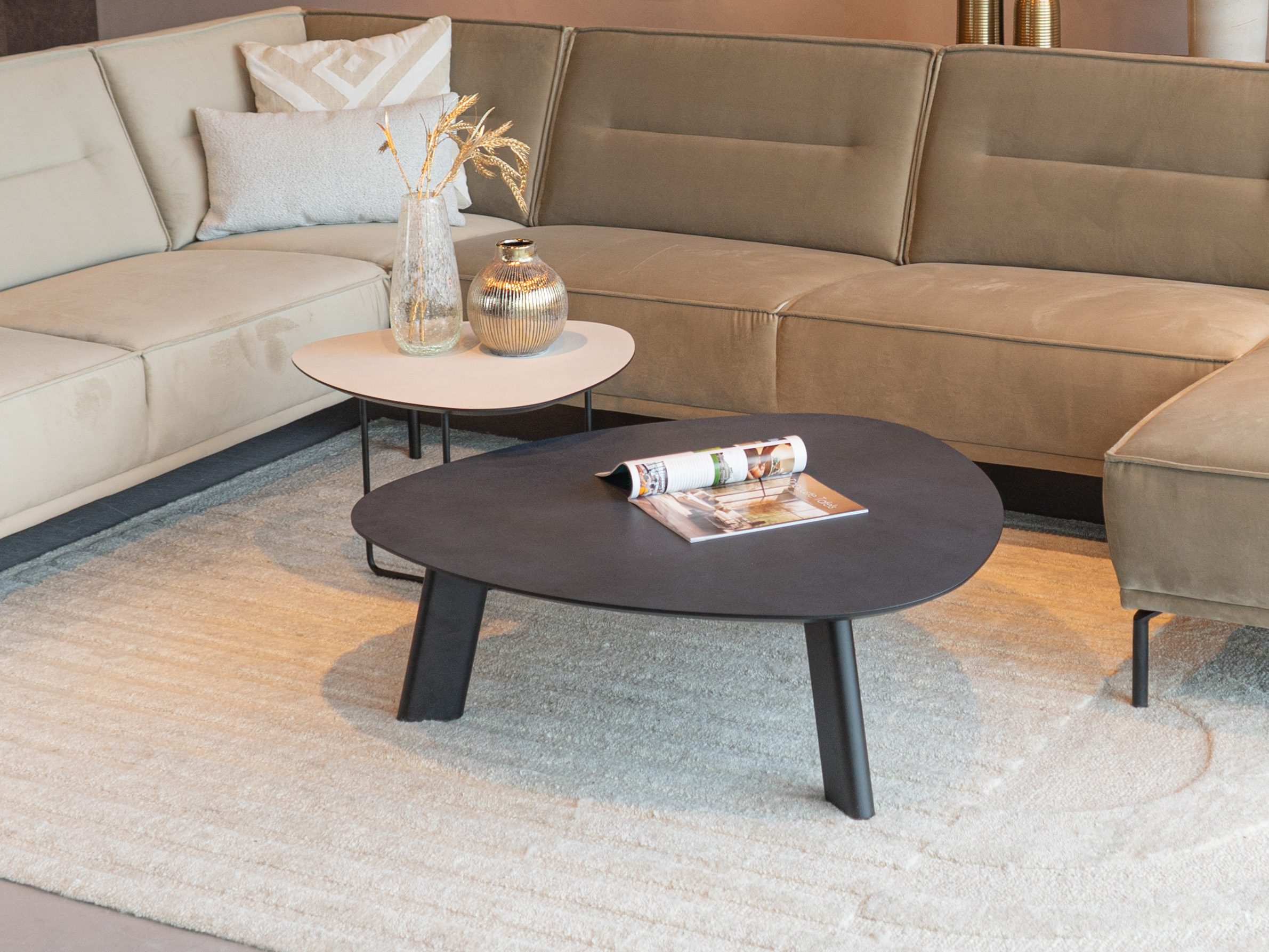 Salontafel Pavia - 100x35cm - stone - lime midnight