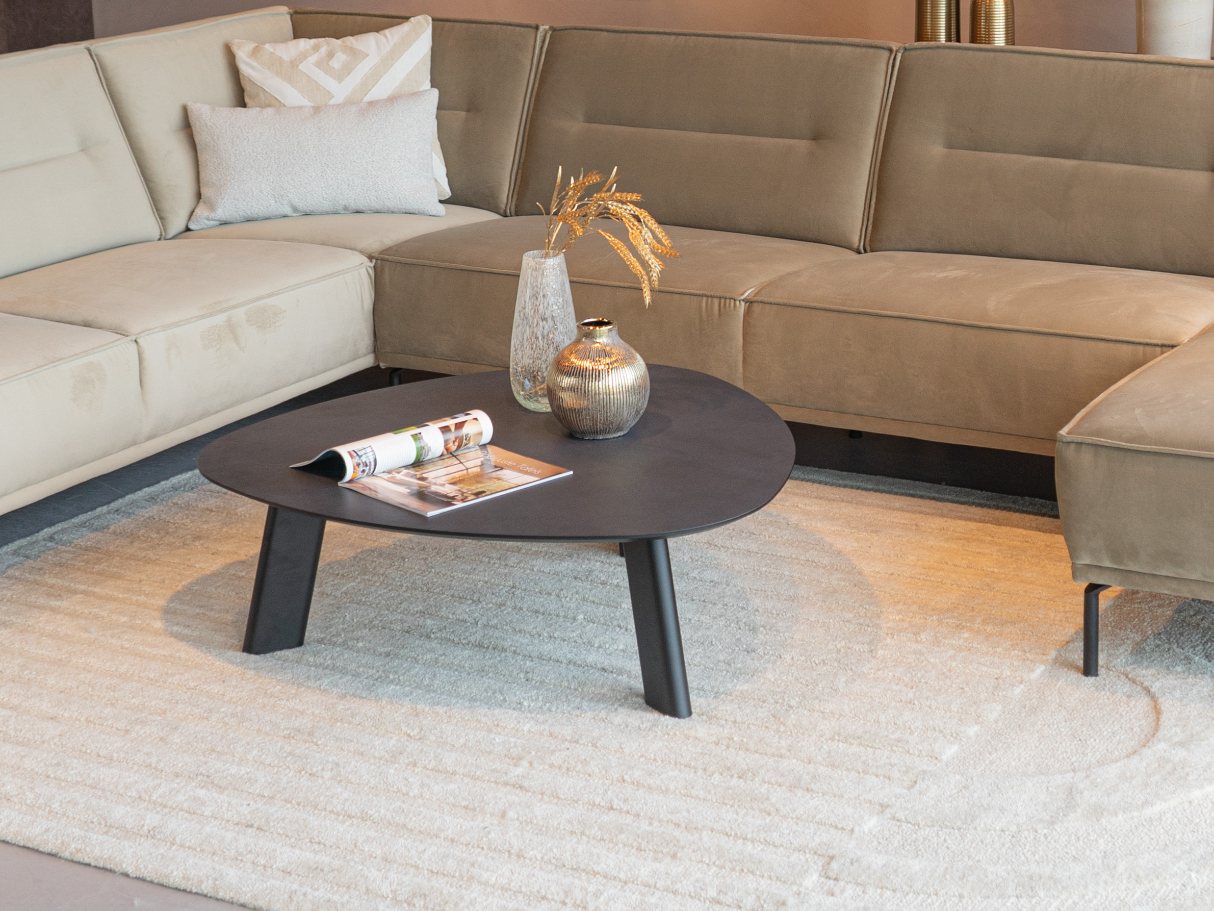 Salontafel Pavia - 100x35cm - stone - lime midnight