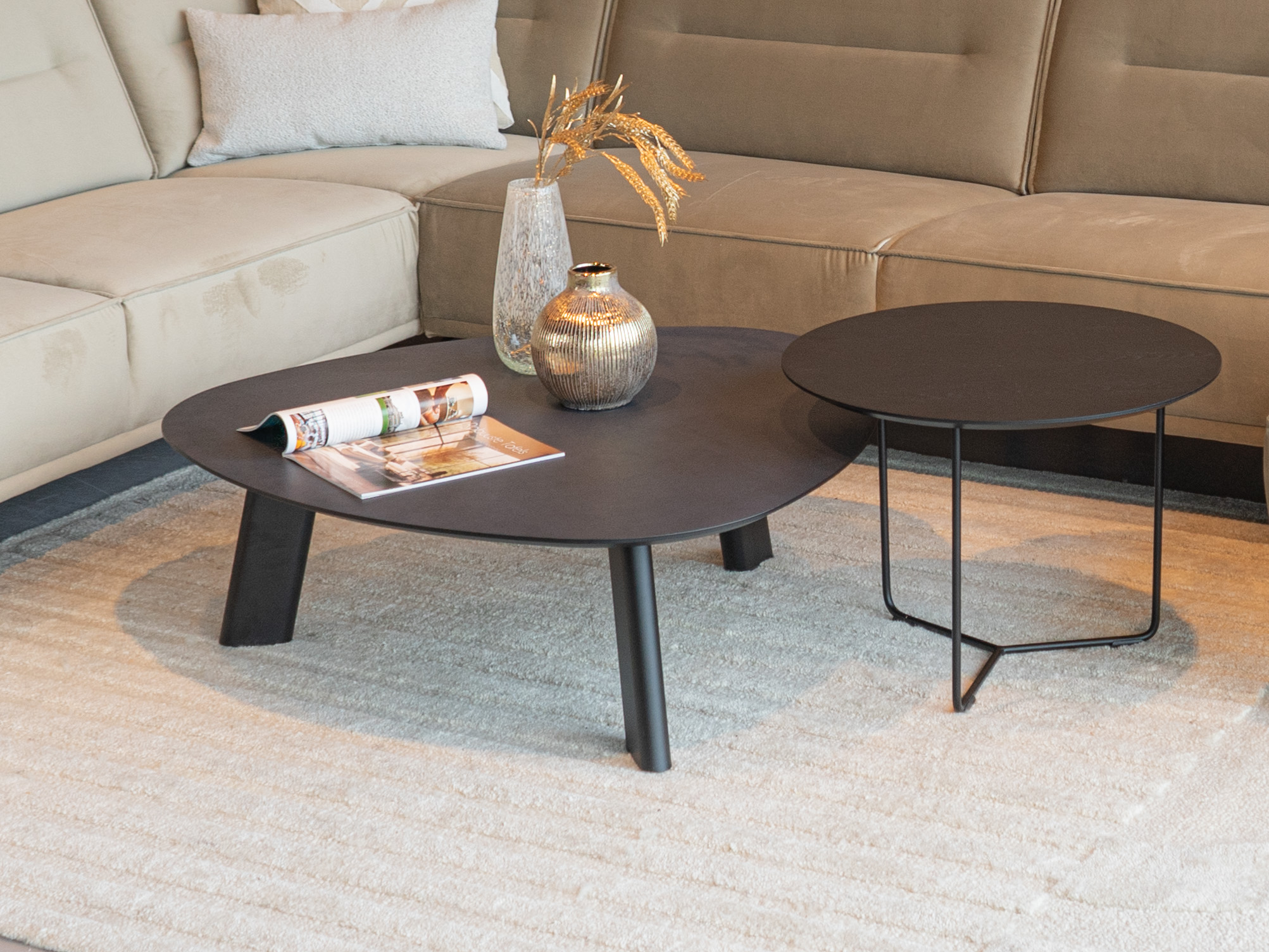 Salontafel Pavia - 100x35cm - stone - lime midnight